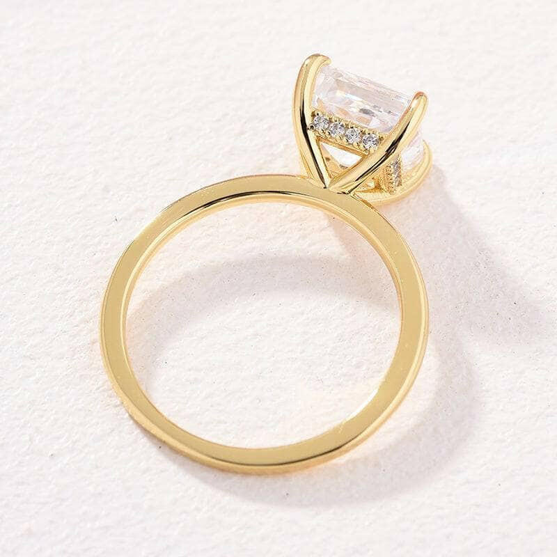 Princess Cut 2.5 ct Diamond Yellow Gold Engagement Ring-Evani Naomi Jewelry