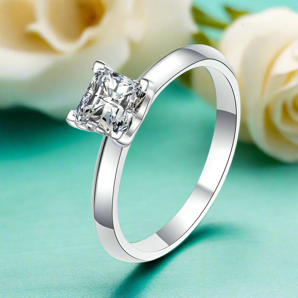 Princess Cut 2ct Diamond Engagement Ring-Evani Naomi Jewelry
