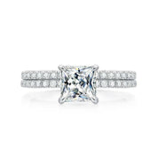 Princess-cut 1.0 ct Diamond Ring Set-Evani Naomi Jewelry