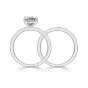 Princess-cut 1.0 ct Diamond Ring Set-Evani Naomi Jewelry