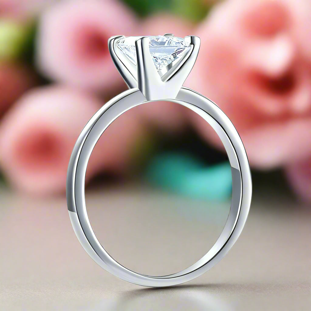 Princess-cut 1.00 ct Diamond Engagement Ring-Evani Naomi Jewelry
