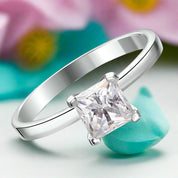 Princess-cut 1.00 ct Diamond Engagement Ring-Evani Naomi Jewelry