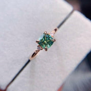 Rose Gold Engagement Ring with Cushion Cut Diamond-Evani Naomi Jewelry