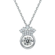 Round 0.5 ct Diamond Crown Shaped Necklace-Evani Naomi Jewelry