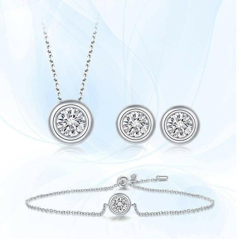 Round 1.0 ct Diamond Jewelry Set-Evani Naomi Jewelry