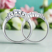 Round 1.25 ct Diamond Wedding Ring Set-Evani Naomi Jewelry