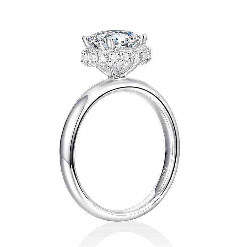 Round 1.50 ct Diamond Halo Engagement Ring-Evani Naomi Jewelry