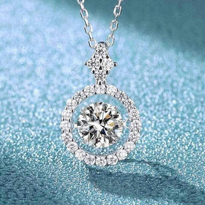 Round Brilliant-cut 1.0 ct Diamond Necklace-Evani Naomi Jewelry