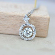 Round Brilliant-cut 1.0 ct Diamond Necklace-Evani Naomi Jewelry