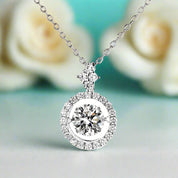Round Brilliant-cut 1.0 ct Diamond Necklace-Evani Naomi Jewelry