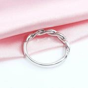 Round Diamond Stackable Twist Wedding Band-Evani Naomi Jewelry