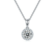 Round-cut 1.0 ct Diamond Halo Jewelry Set-Evani Naomi Jewelry
