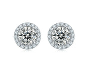 Round-cut 1.0 ct Diamond Halo Jewelry Set-Evani Naomi Jewelry