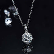 Round-cut 1.0 ct Diamond Halo Jewelry Set-Evani Naomi Jewelry