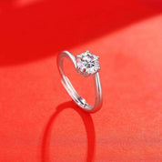 Round-cut 1.00 ct Diamond Tension Engagement Ring-Evani Naomi Jewelry