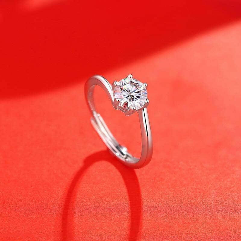 Round-cut 1.00 ct Diamond Tension Engagement Ring-Evani Naomi Jewelry