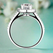 Round-cut 1.25 ct Diamond Halo Engagement Ring-Evani Naomi Jewelry