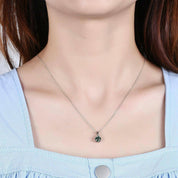 Simple 1.0 ct Green Diamond Solitaire Necklace-Evani Naomi Jewelry
