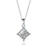 Simple 2.0 ct Princess-cut Diamond Necklace-Evani Naomi Jewelry