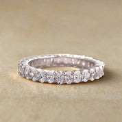 Simple Oval Cut Diamond Eternity Wedding Band-Evani Naomi Jewelry