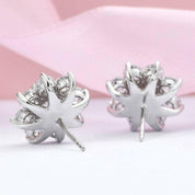 Snowflake Shaped 1.0 ct Diamond Stud Earrings-Evani Naomi Jewelry
