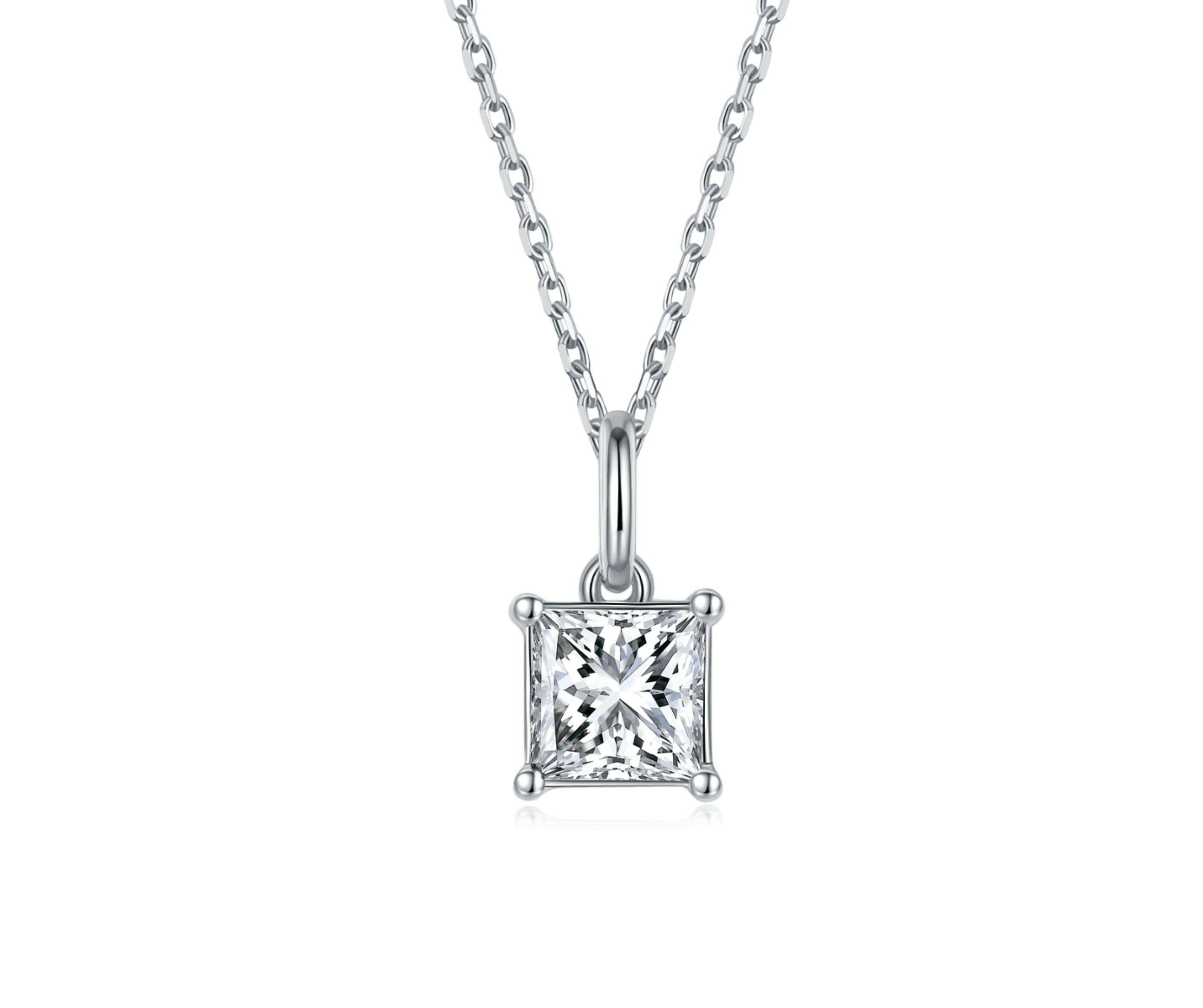 Square-cut 1.0 ct Diamond Jewelry Set-Evani Naomi Jewelry