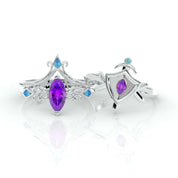 Paladin's 2-piece Ring Set (Women)- Video Game Inspired Rings in 14k Yellow Gold-Evani Naomi Jewelry