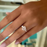 Three Stone 14k Yellow Gold Engagement Ring-Evani Naomi Jewelry