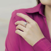 Twinkle 1.00 ct Diamond Halo Adjustable Engagement Ring-Evani Naomi Jewelry