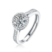 Twinkle 1.00 ct Diamond Halo Adjustable Engagement Ring-Evani Naomi Jewelry