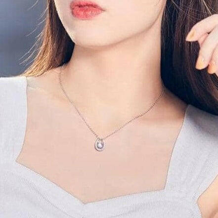 Twinkle Round 1.0 ct Diamond Necklace-Evani Naomi Jewelry