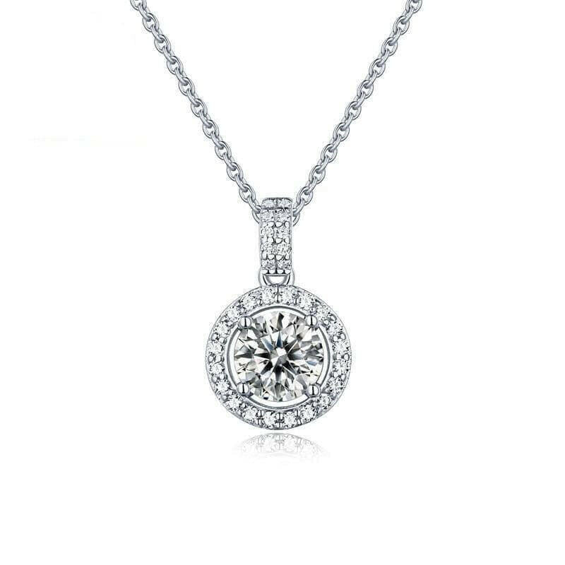 Twinkle Round-cut 1.0 ct Diamond Necklace-Evani Naomi Jewelry
