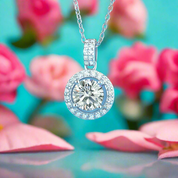 Twinkle Round-cut 1.0 ct Diamond Necklace-Evani Naomi Jewelry