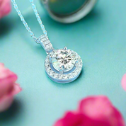 Twinkle Round-cut 1.0 ct Diamond Necklace-Evani Naomi Jewelry
