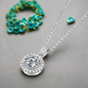 Twinkle Round-cut 1.0 ct Diamond Necklace-Evani Naomi Jewelry