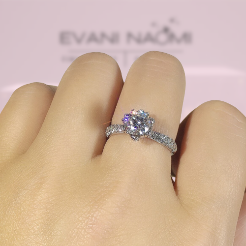 Vintage 1.00 ct Diamond Engagement Ring-Evani Naomi Jewelry