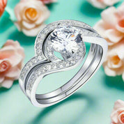 Vintage 1.25 ct Diamond Bridal Ring Set-Evani Naomi Jewelry