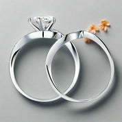Vintage 1.25 ct Diamond Bridal Ring Set-Evani Naomi Jewelry