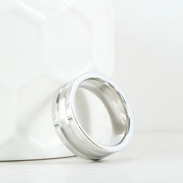 Vintage 8mm Cobalt Chrome Wedding Band-Evani Naomi Jewelry