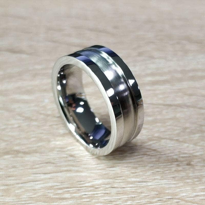 Vintage 8mm Cobalt Chrome Wedding Band-Evani Naomi Jewelry