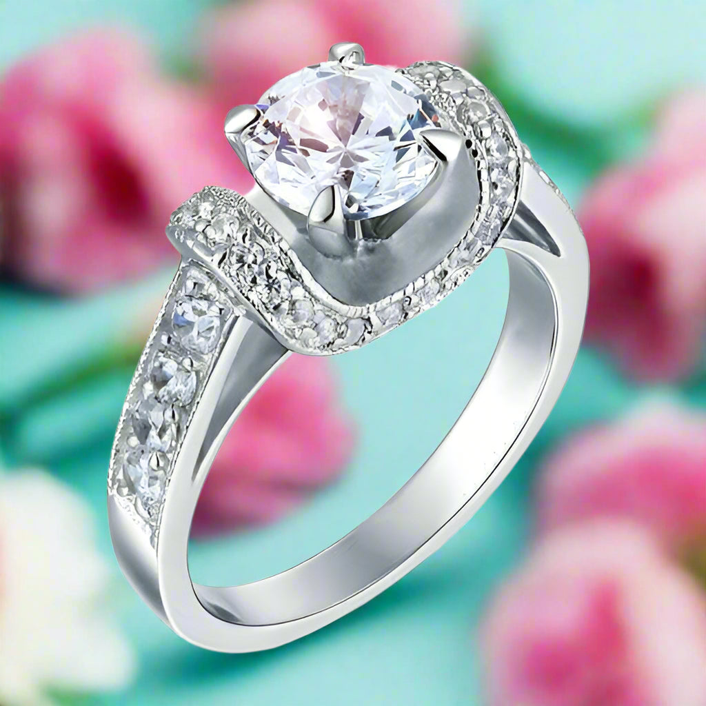 Vintage Round 1.25 ct Diamond Engagement Ring-Evani Naomi Jewelry