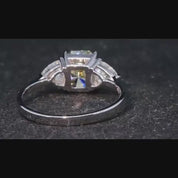 Three Stone 3.0ctw Yellow Radiant Cut Diamond Engagement Ring