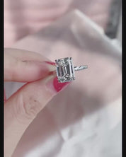 3.3 Ct Classic Emerald Cut Diamond Engagement Ring