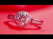 Twinkle 1.00 ct Diamond Halo Adjustable Engagement Ring