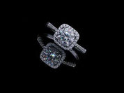 1.00 ct Diamond Square Halo Engagement Ring