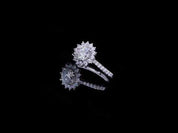 Brilliant 3.00 ct Diamond Sunflower Shaped Engagement Ring