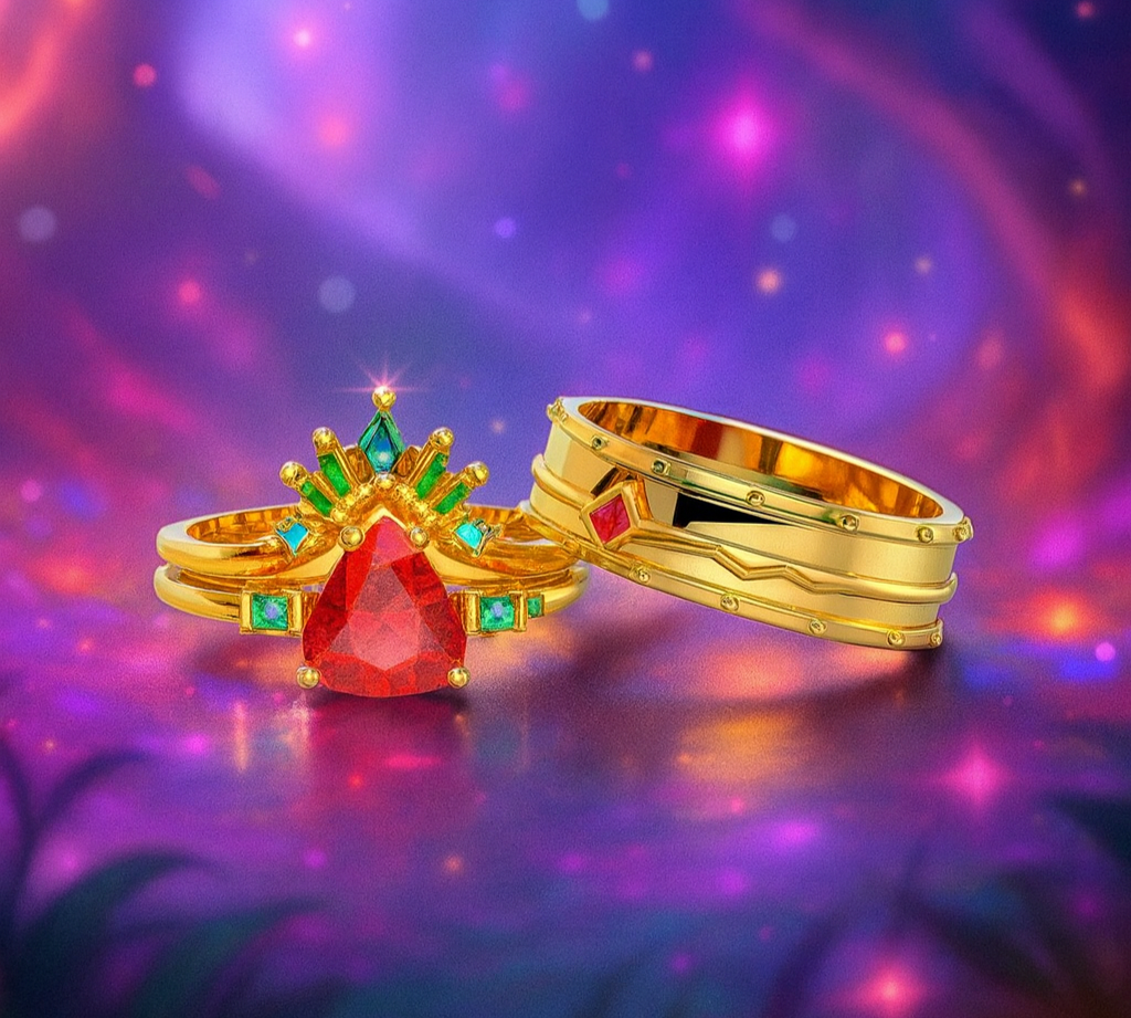 Assassin Wedding Rings- Video Game Inspired Rings