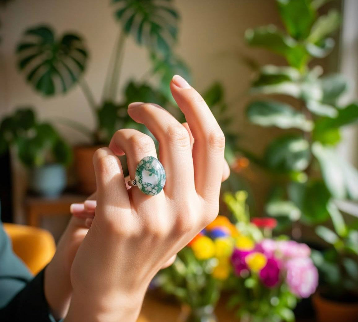 Discover the Natural Moss Agate Jewelry Collection by Evani Jewelry: A 2025 Trend in Sustainable Elegance