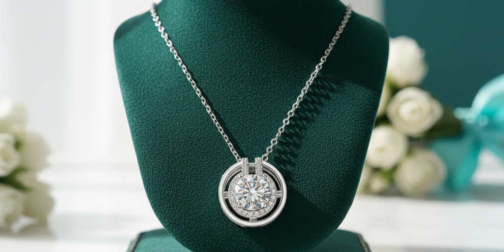 1.0 Ct Round Diamond Option Elegant Necklace - Evani Naomi Jewelry