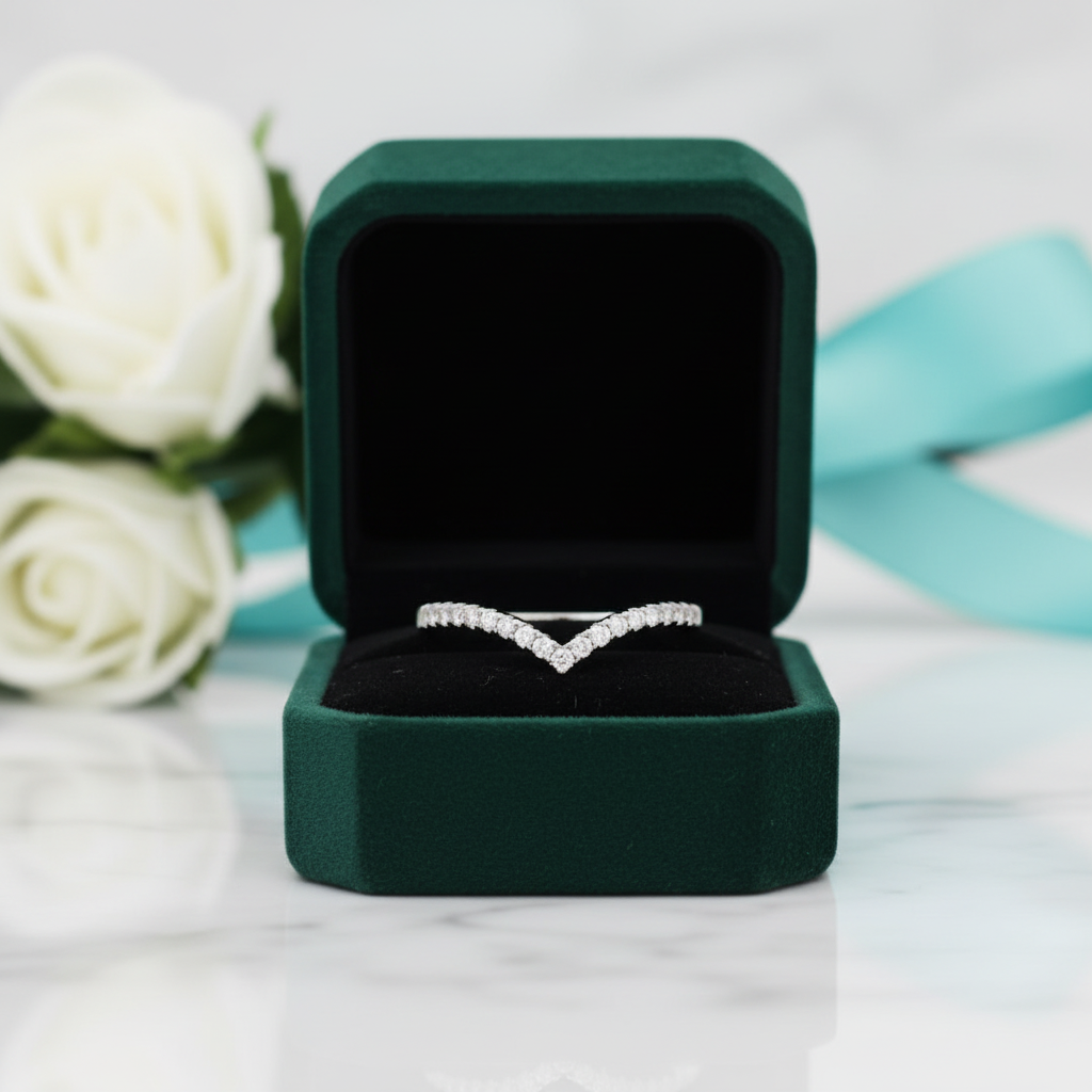 0.22 ct Micro Round-cut Diamond OptionWedding Band - Evani Naomi Jewelry